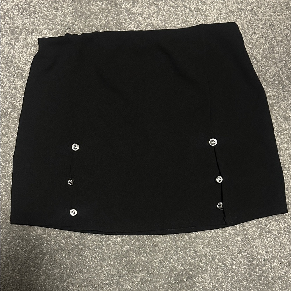 PLT Mini Skirt with Faux Diamond Accents